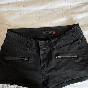 G by guess womens black jeans shorts
